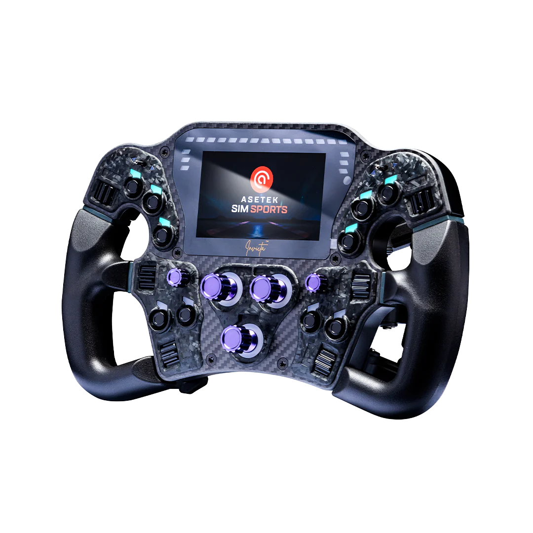 Asetek Invicta Formula Wheel - LMP Handles - Stealth Purple