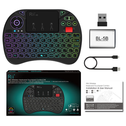 Rii X8 mini RGB Keyboard Controller w/ Touchpad