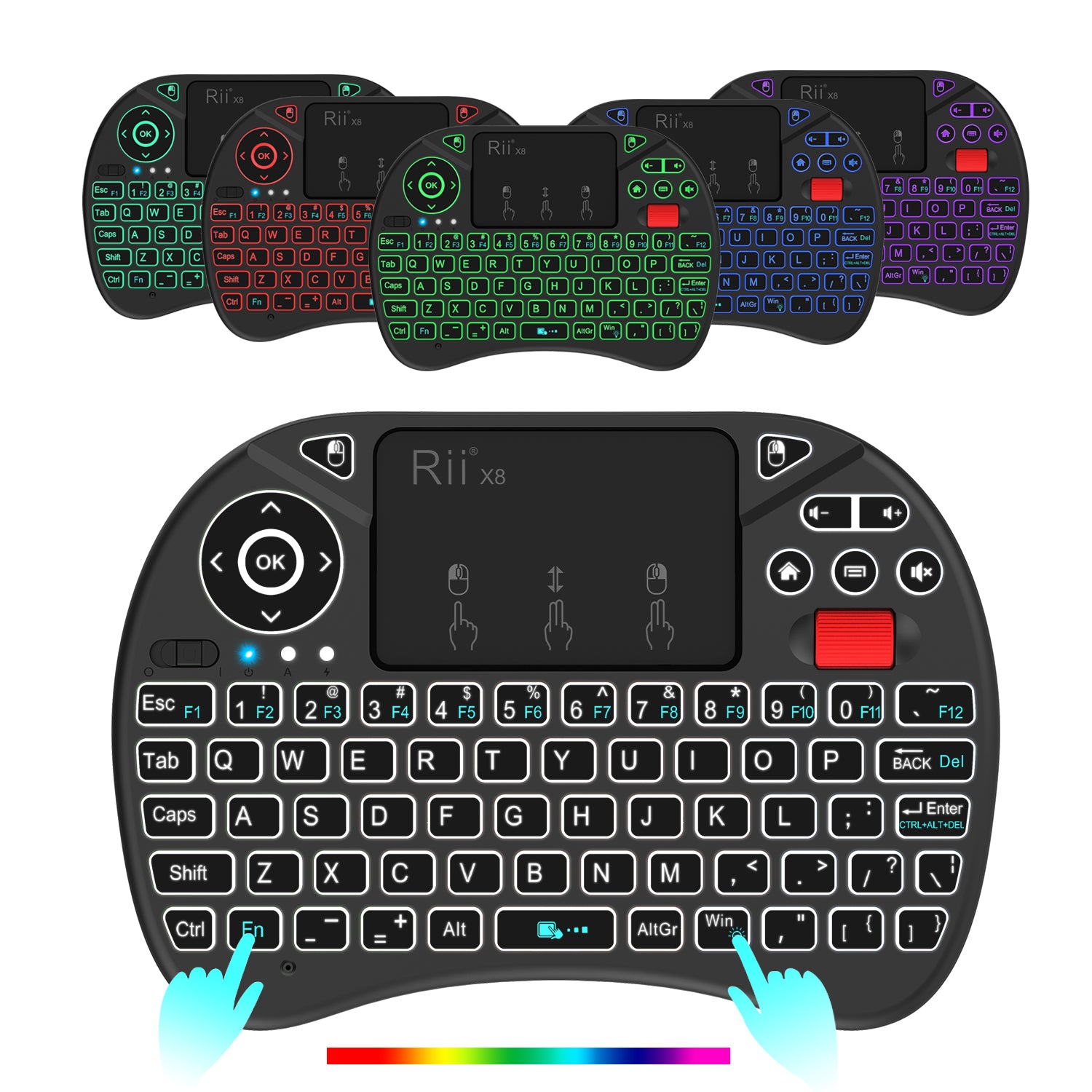 Rii X8 mini RGB Keyboard Controller w/ Touchpad